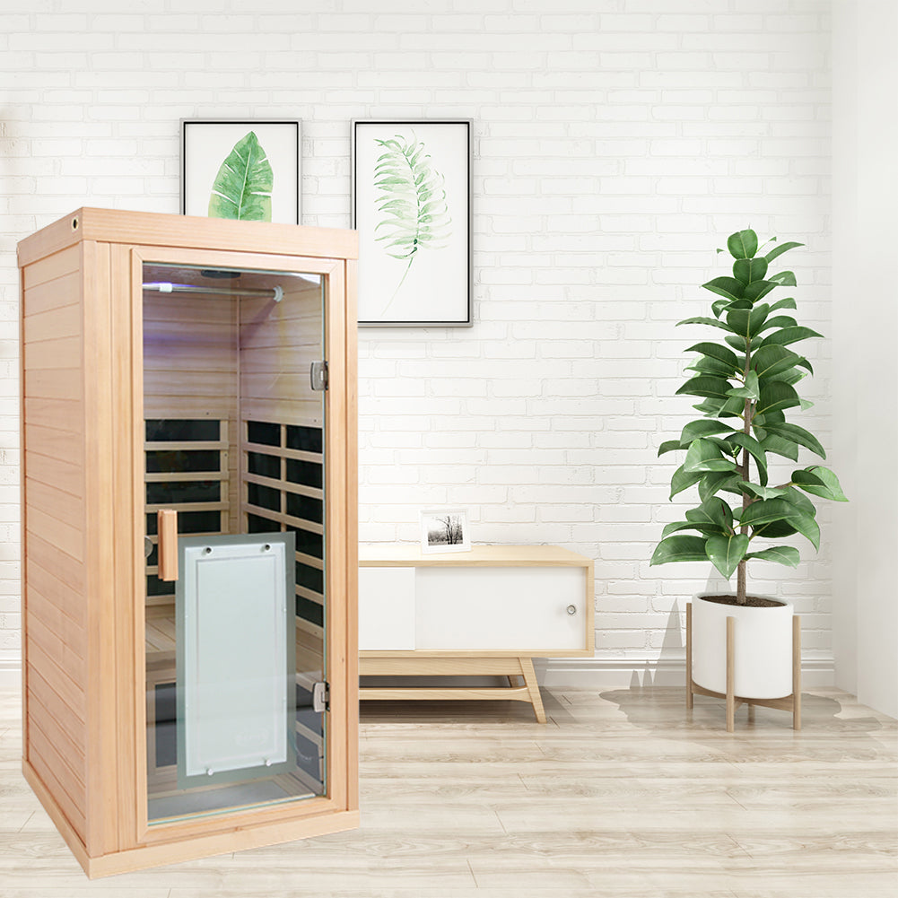 Aquacubic Hemlock Wood One Person Far Infrared Sauna