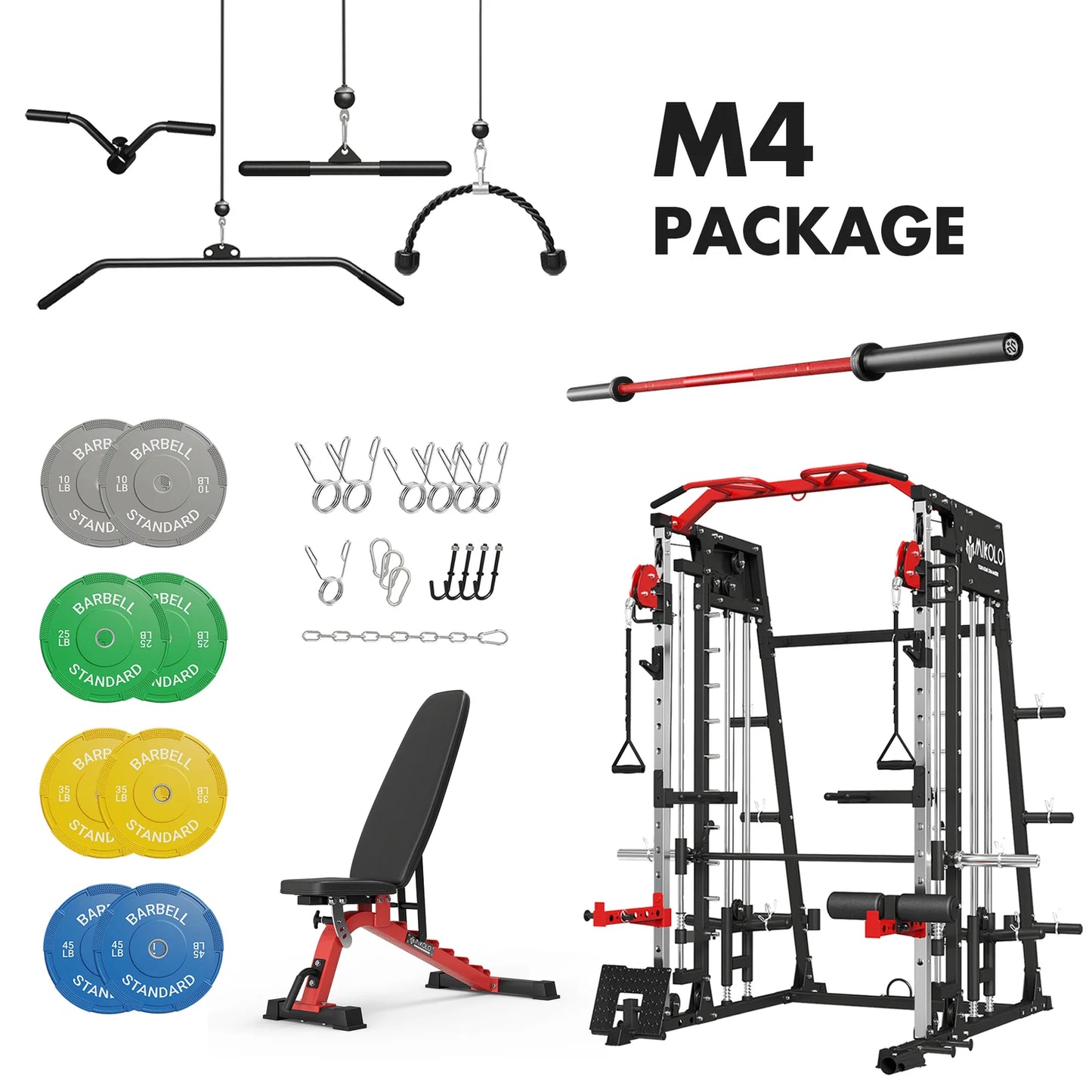 MIKOLO M4 ALL-IN-ONE SMITH MACHINE FUNCTIONAL TRAINER